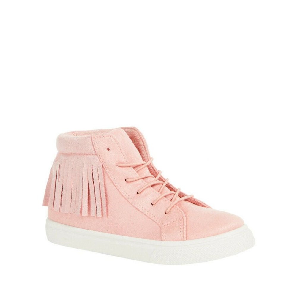 Fabkids Fringe High Top Sneaker Faux Suede Size 1